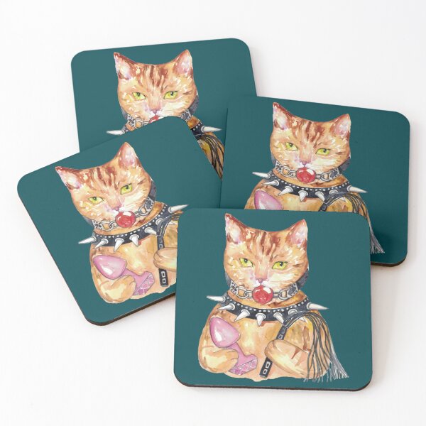Item preview, BDSM cat Painting Wall  Watercolor   designed and sold by eremin3.
