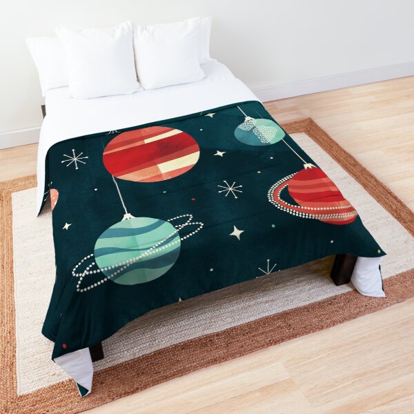 Joy to the Universe (Teal Version) Comforter