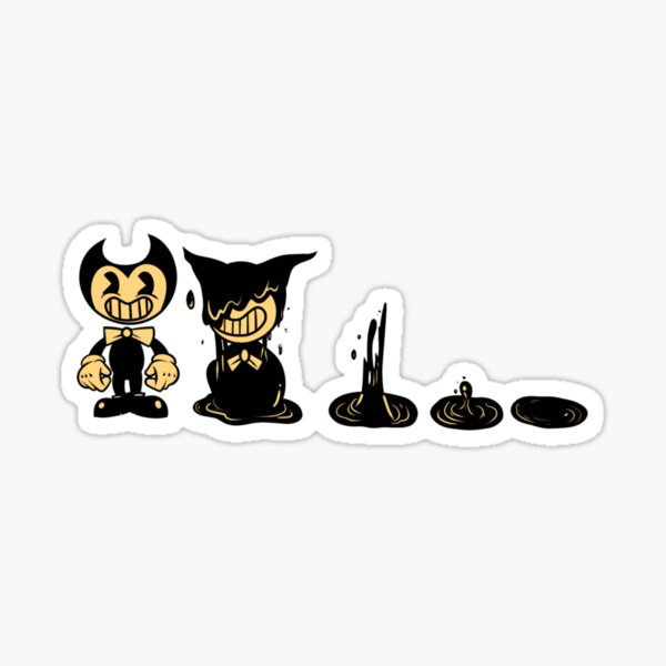 Vista previa del artículo con la obra «Diseño de pegatina Bendy Bendy y la máquina de tinta Pegatinas Bendy58», diseñado y vendido por EyeFloatersk.