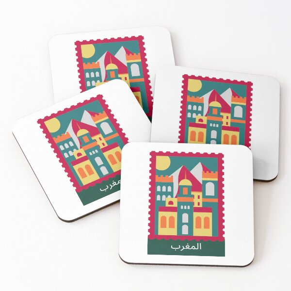 Item preview, Morocco Vintage Stamp Travel poster ( ARABIC )  designed and sold by FOSLIGHT.