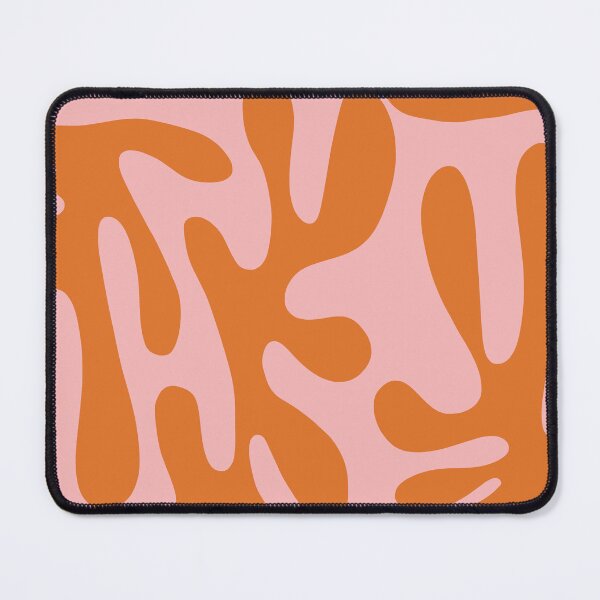 Item preview, Funky Cutouts Abstract Minimalist Pattern in Burnt Orange and Pink designed and sold by kierkegaard.