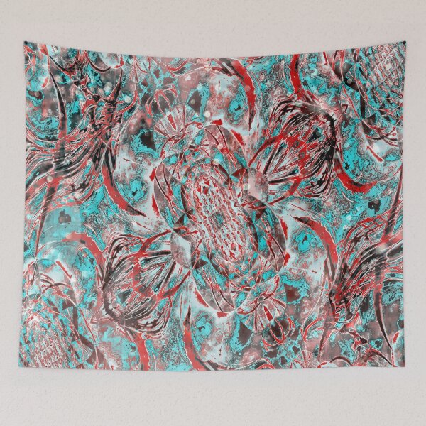 Item preview, Teal and Pink Vintage Floral Fashion designed and sold by Lynn  Marie Sharp.