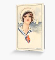 'Hello Sailor' vintage british naval illustration Greeting Card