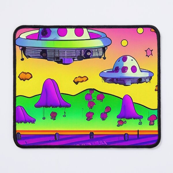 Item preview, Trippy psychedelic colorful UFO designed and sold by Neo-Expression.