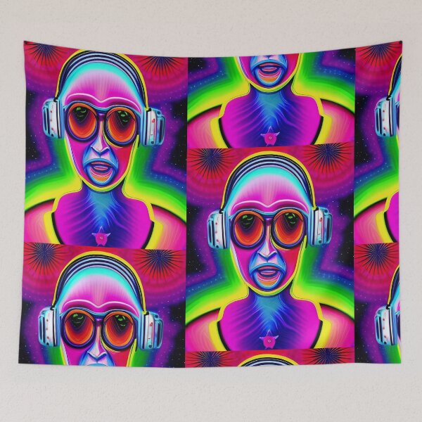 Item preview, Trippy humanoid alien art. Pop art colors designed and sold by Neo-Expression.