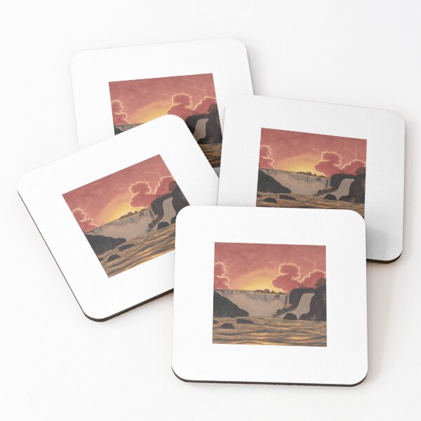 Item preview, Niagara Falls at Sunset | Ukiyo-e Japanese Print Painting designed and sold by ArtworkbyEmmy.