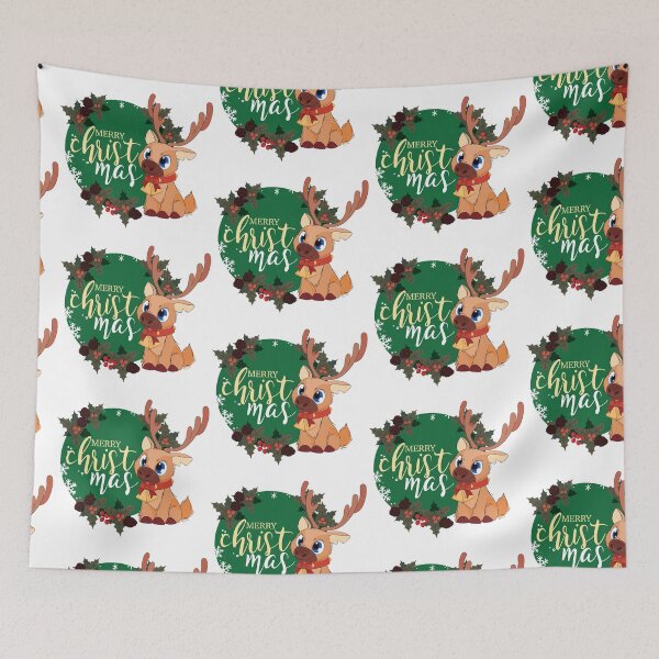 Item preview, Christmas Reindeer Vector Graphics T-shirt Design designed and sold by Cre8iveSkill.