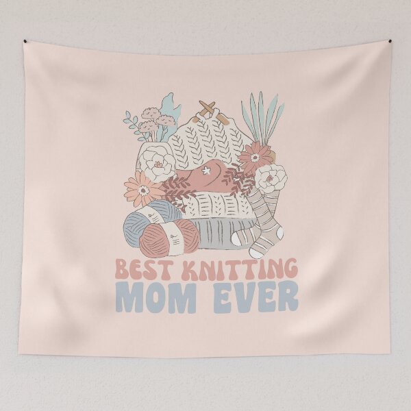 Item preview, Best Knitting Mom Ever Retro Vintage Design designed and sold by CandyDroidMerch.