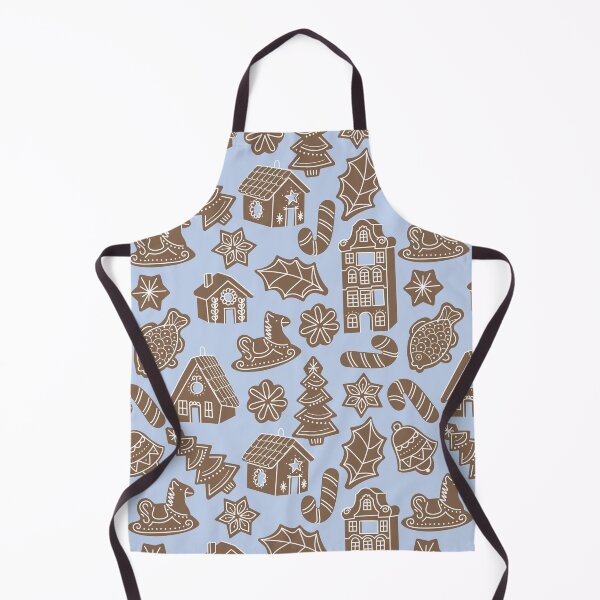 Ginger Cookies Mix (Light Blue Background) Apron