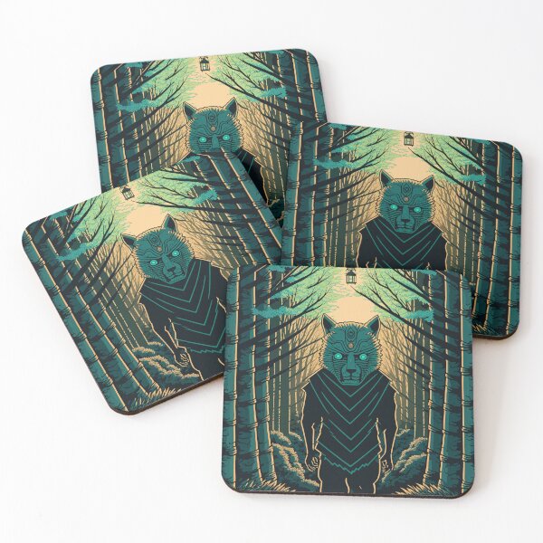 Item preview, Fantasy bear standing in the middle of a bamboo forest designed and sold by designmadeasy.