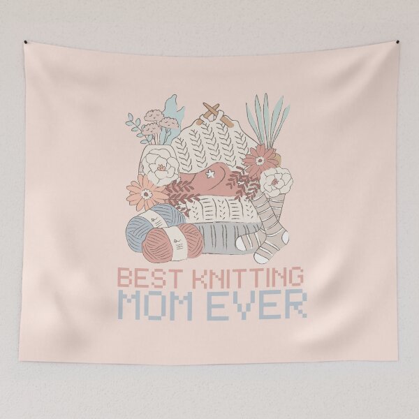 Item preview, Copy of Best Knitting Mom Ever Retro Vintage Design designed and sold by CandyDroidMerch.