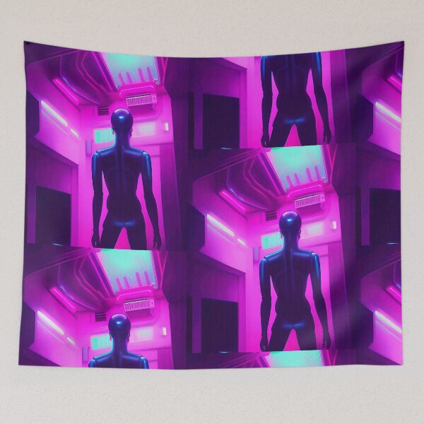 Item preview, 3D alien art. Coloful synthwave style neon designed and sold by Neo-Expression.