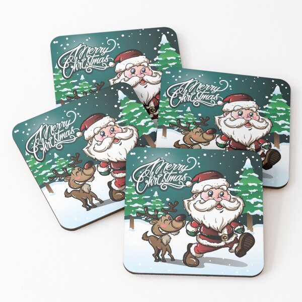 Item preview, Santa With Reindeer Vector T-shirt Design  designed and sold by Cre8iveSkill.