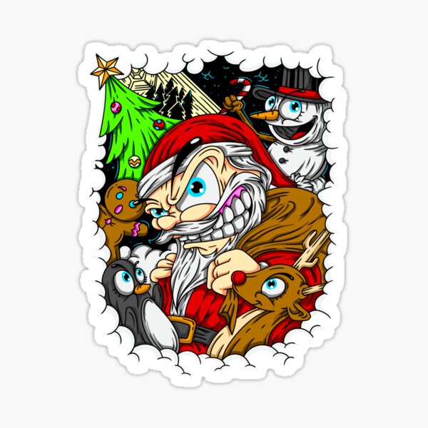 Santa Family Sticker