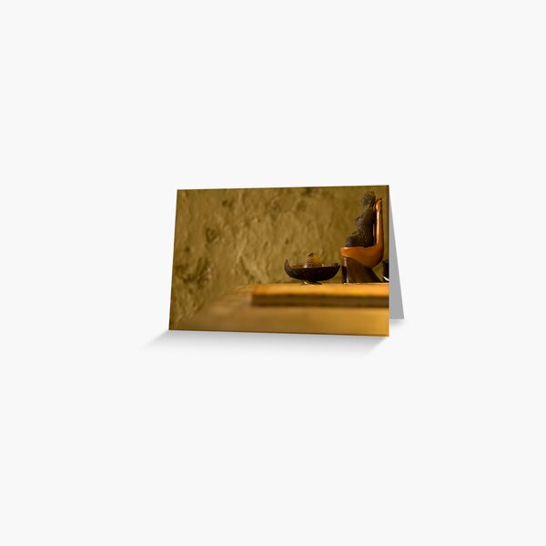 Good book, good Buddha Greeting Card