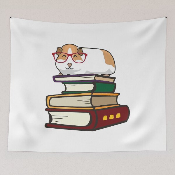 Item preview, funny Guinea Pigs with books designed and sold by Trendworld ⭐⭐⭐⭐⭐.