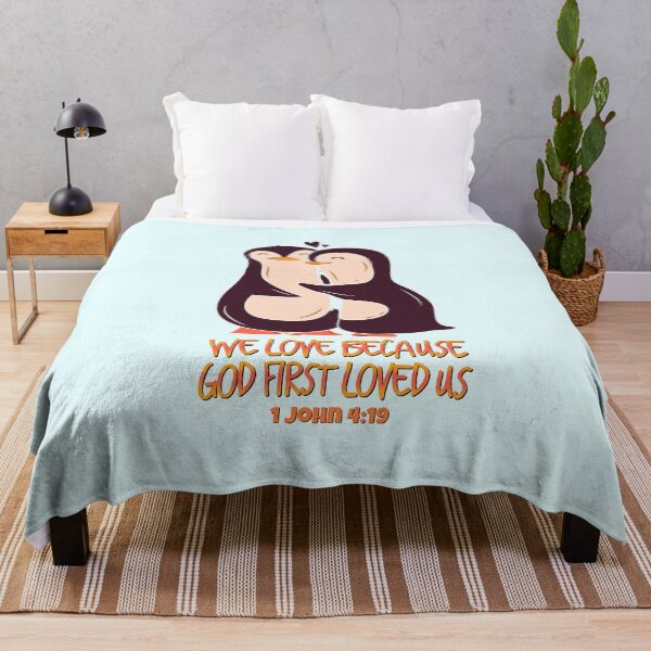 Item preview, We Love Because He (God) First Loved Us 1 John 4 Verse 19 Penguins | Bible Art | Scriptures | Christian Typography | Gospel | designed and sold by MJDezigns.