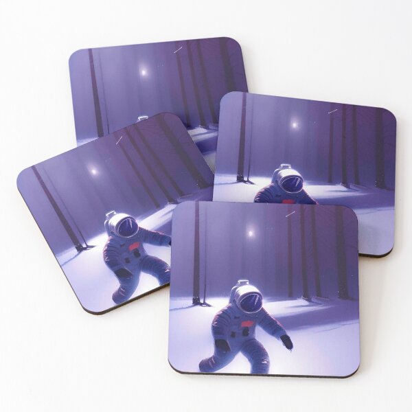 Item preview, Astronaut in space winter landscape designed and sold by Neo-Expression.