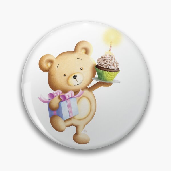 Item preview, Bear with a cake and a gift designed and sold by Iris Créa.