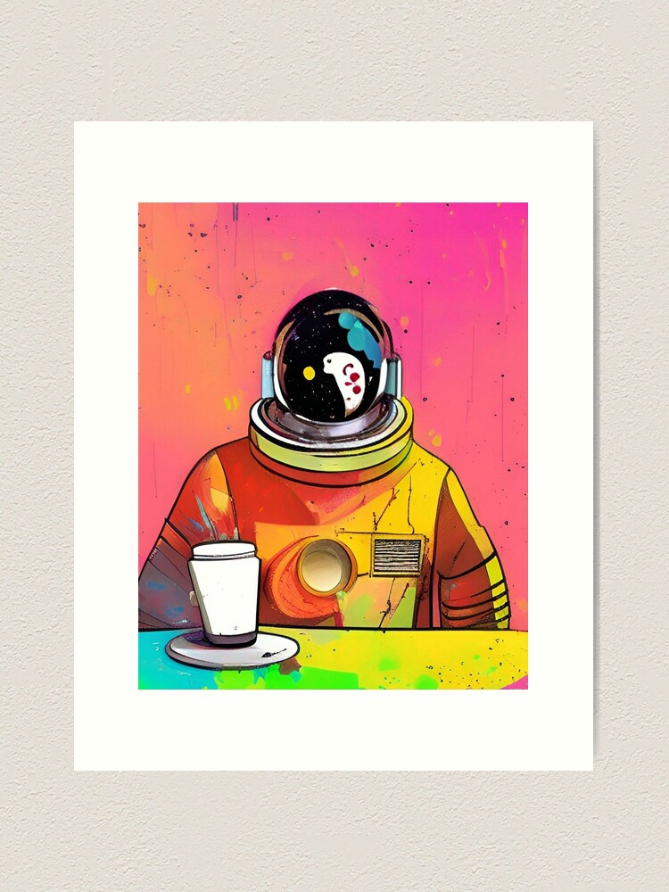 Surreal Art Spaceman Art Astronaut Colorful Art 