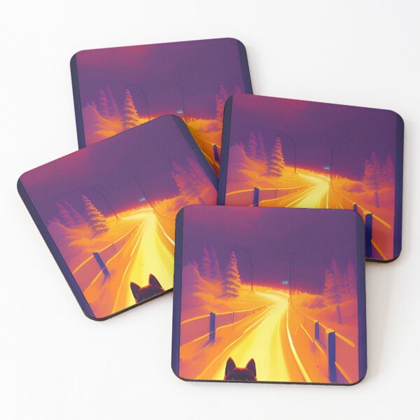 Item preview, Dog winter landscape retro style art designed and sold by Neo-Expression.