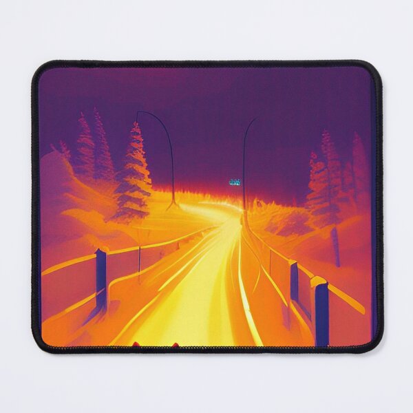 Item preview, Dog winter landscape retro style art designed and sold by Neo-Expression.