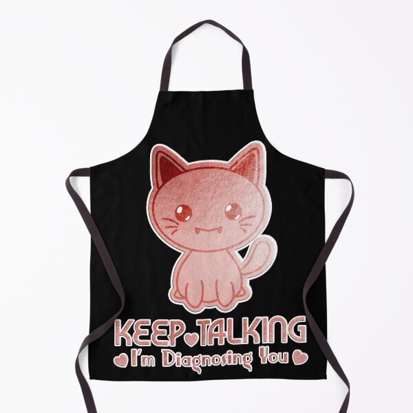 Item preview, Cat Keep Talking I'm Diagnosing You, Funny Psychology, Cat, Cat Lover, Cat lover gifts. Gold pink colour. designed and sold by MokonoKokoro.