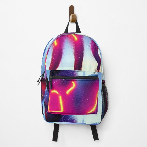Item preview, Wolf in winter landscape futuristic neon designed and sold by Neo-Expression.