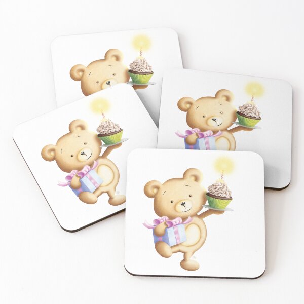 Item preview, Bear with a cake and a gift designed and sold by Iris Créa.