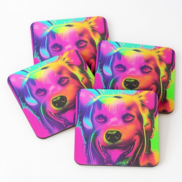 Item preview, Trippy psychedelic colorful dog pop art designed and sold by Neo-Expression.