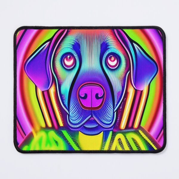 Item preview, Trippy psychedelic colorful dog pop art designed and sold by Neo-Expression.
