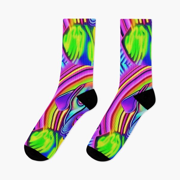 Item preview, Trippy psychedelic colorful dog pop art designed and sold by Neo-Expression.