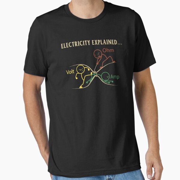 Electricity Explained Funny Ohm Volt Ampe Physics T-Shirt Electricity Explained Funny Ohm Volt Ampe Physics T-Shirt