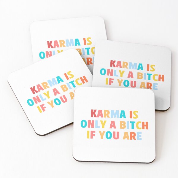 Item preview, Karma Is Only A Bitch If You Are | Funny Typography Statement Meme Quote designed and sold by MotivationSpark.