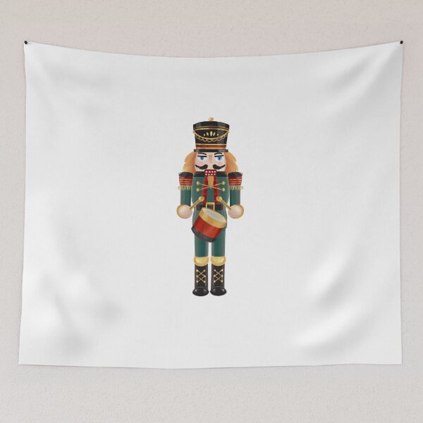 Item preview, Nutcracker toy drummer Christmas illustration  designed and sold by Bonheurem.