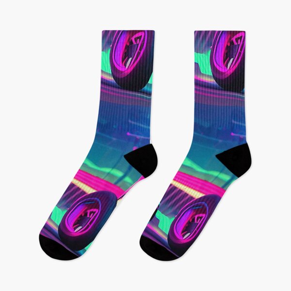 Item preview, futuristic neon city abstract synthwave art designed and sold by Neo-Expression.