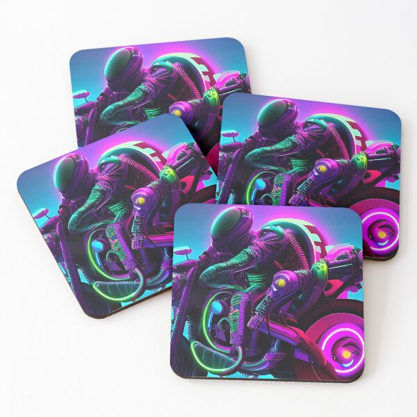 Item preview, synthwave retro futurism motorcycle designed and sold by Neo-Expression.