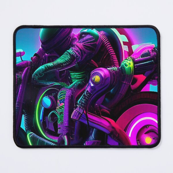 Item preview, synthwave retro futurism motorcycle designed and sold by Neo-Expression.