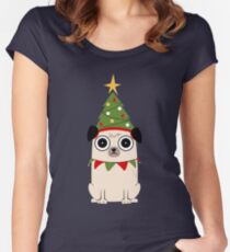 It's Christmas for Pug's sake Fitted Scoop T-Shirt
