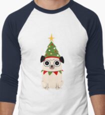 It's Christmas for Pug's sake Men's Baseball ¾ T-Shirt