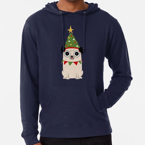 It's Christmas for Pug's sake Lightweight Hoodie