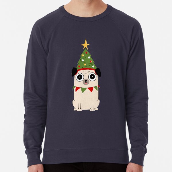 It's Christmas for Pug's sake Lightweight Sweatshirt