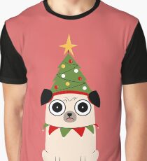 Camiseta gráfica Es Navidad por el amor de Pug