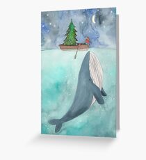 Christmas whale Greeting Card