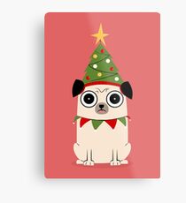 It's Christmas for Pug's sake Metal Print