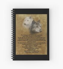 Cuaderno de espiral Los dos lobos, proverbio Cherokee