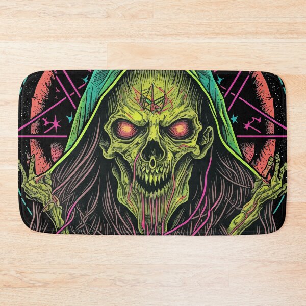 Item preview, Skeleton Mage. Psychedelic evil demon. Heavy Metal Series. designed and sold by designmadeasy.