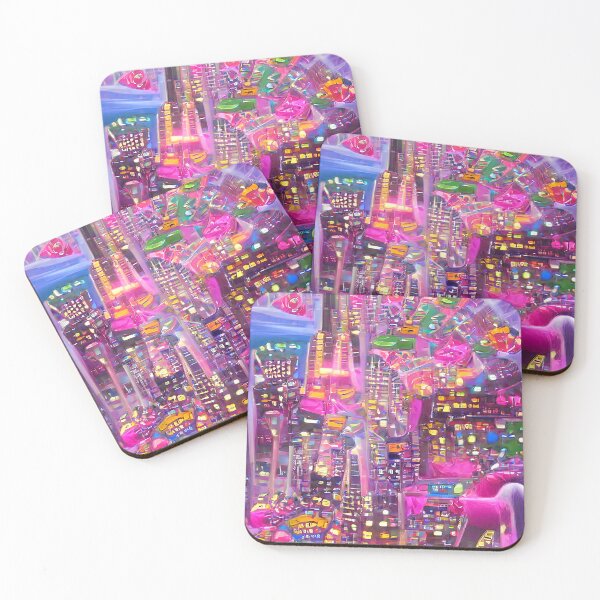 Item preview, Abstract colorful surreal city designed and sold by Neo-Expression.