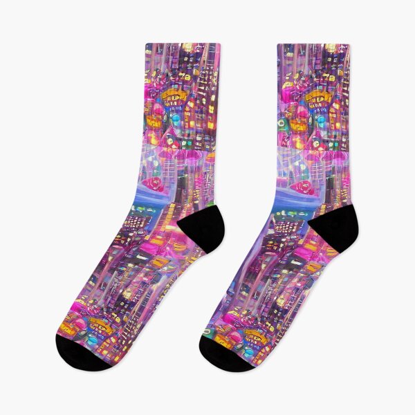 Item preview, Abstract colorful surreal city designed and sold by Neo-Expression.