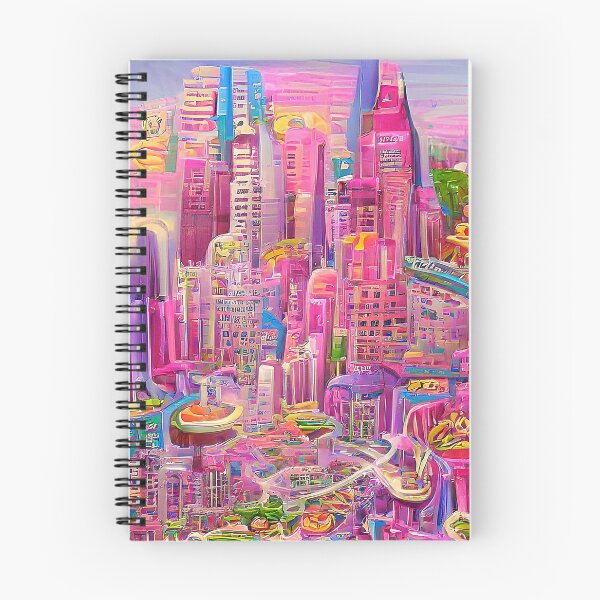 Item preview, Unique pink surrealism city designed and sold by Neo-Expression.